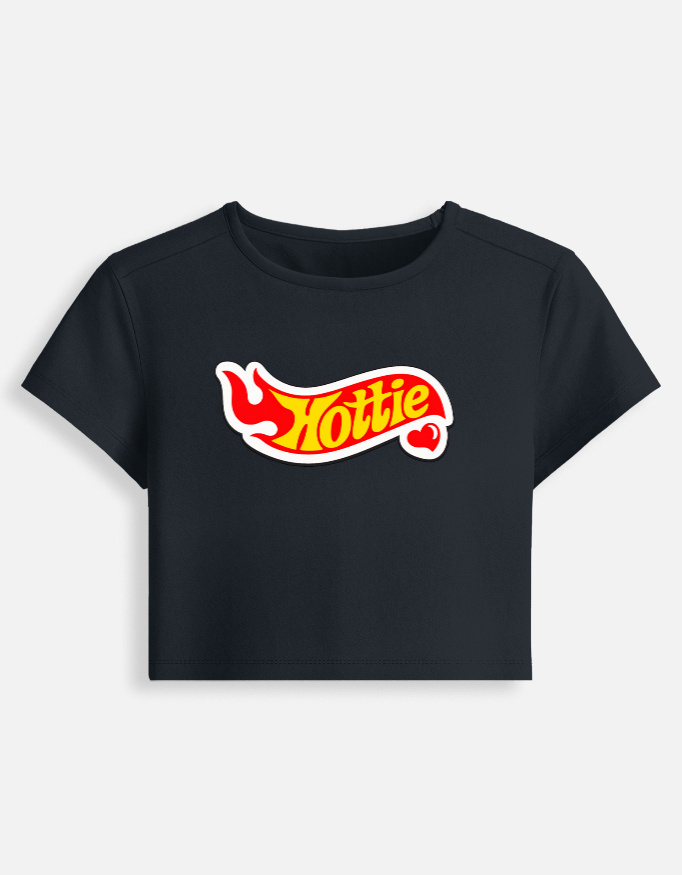 img_2c99777a5ab742.jpg "HOTTIE" Baby Tee - Image 1
